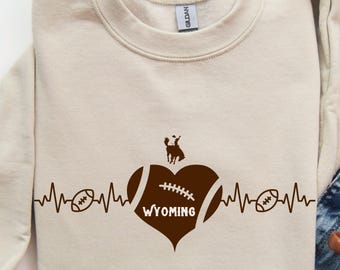 Wyoming Football Sweatshirt, Cowboys Sweatshirt, Wyoming Bekleidung, Laramie Sweatshirt, Spieltag Sweatshirt, Wyoming Geschenk, College Football