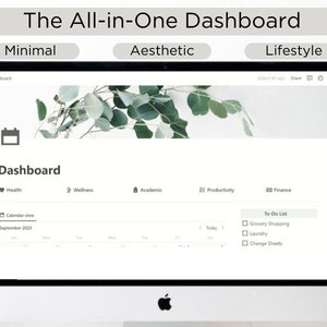 The All-in-One Notion Dashboard | Aesthetic | Minimal | Notion Template