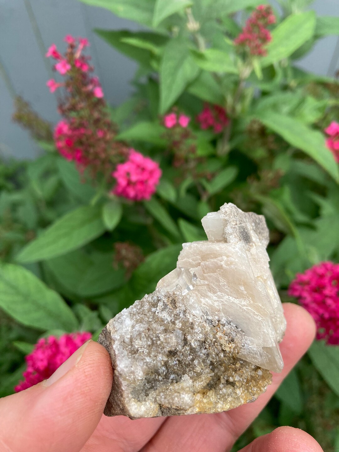 Incased Herkimer Diamond Incased With Calcite and Druzy - Etsy