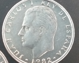 1 Peso - 5 Pesetas Coin, Puerto Rico Islands, 1895, Alfonso XIII