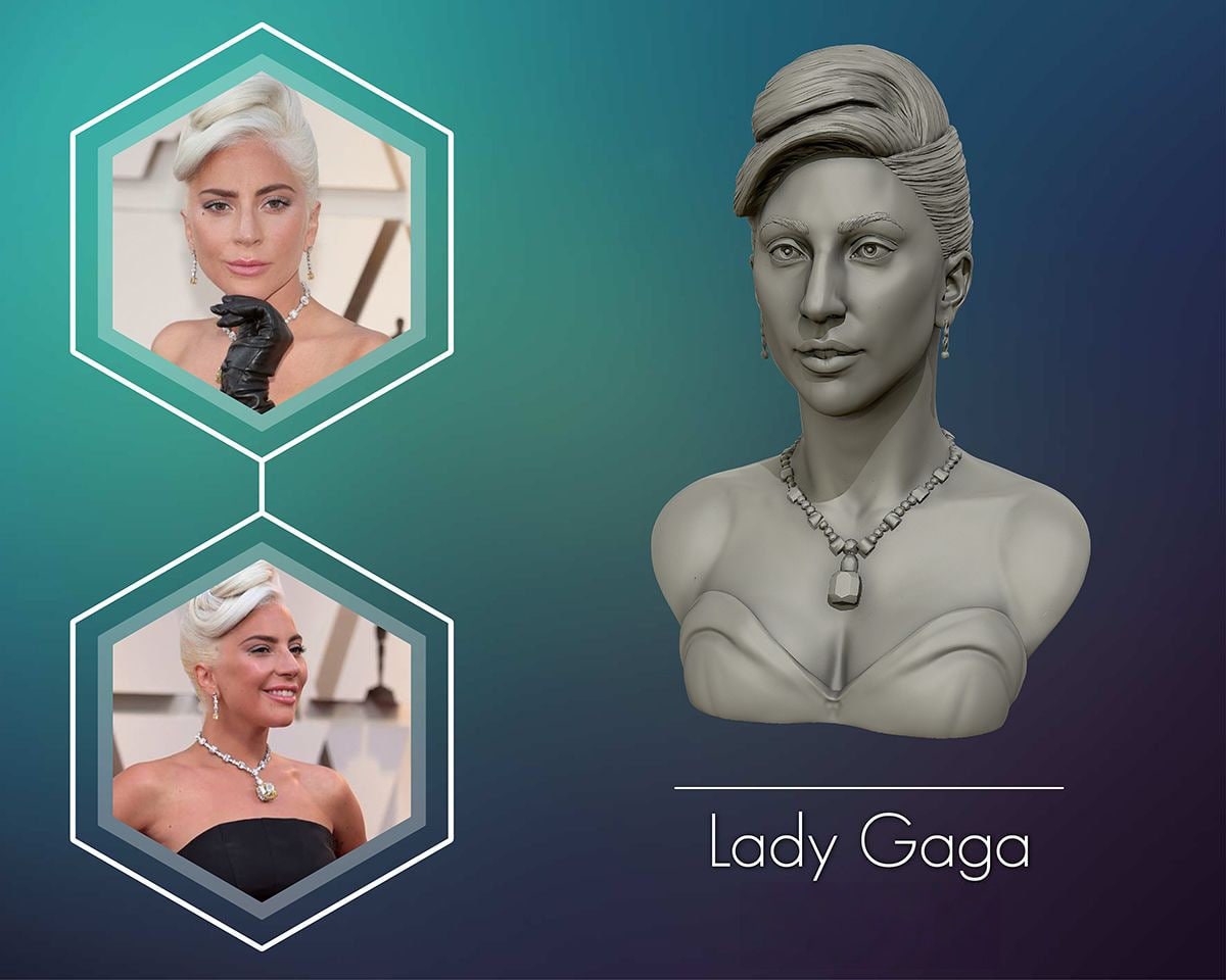 Lady Gaga 3D Printed Diorama Decorative Bust Figure - Etsy