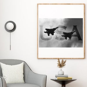 Black & White Photography - Twin Jets USA