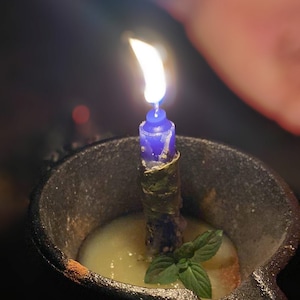 Communication Candle & | Bay Leaf Manifestation | Contact Me Spell | Call Me Spell | Text Me Spell