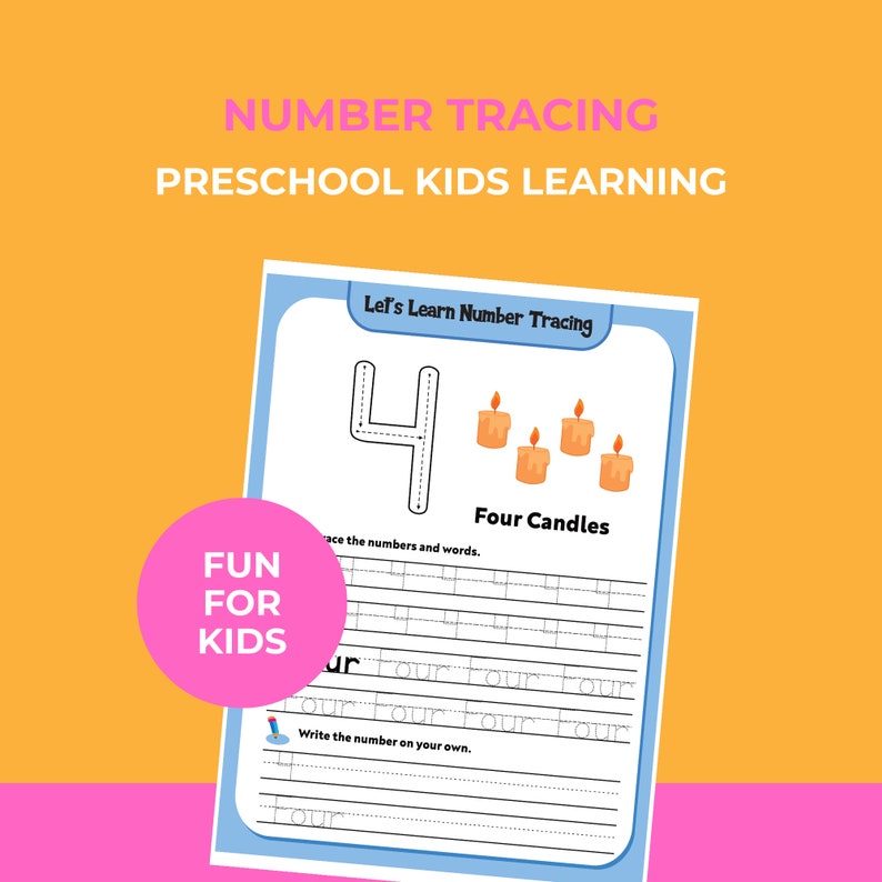 Printable Number Homeschool Worksheets or Kindergarten Colour Workbook ...