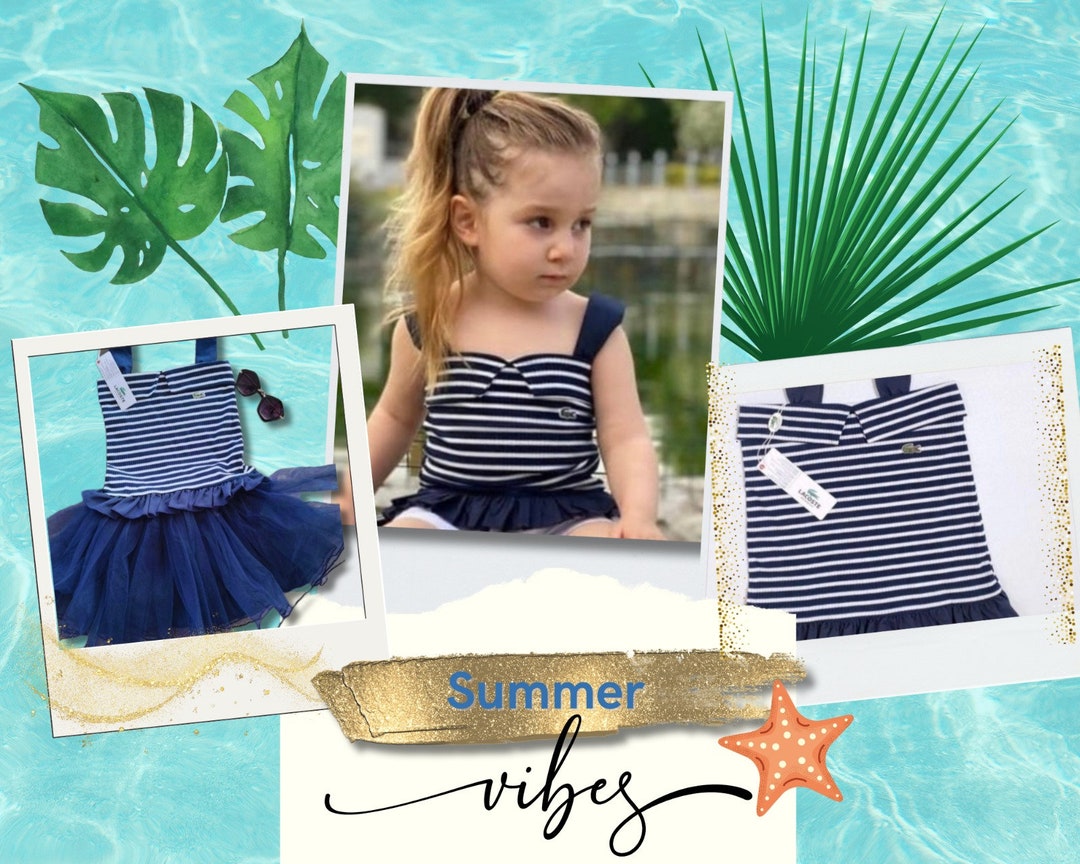 Yazette - Blue Fish Print Clothing Set