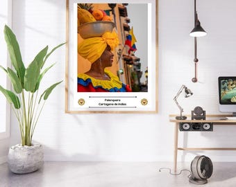 Palenquera fotografía/ Impresión Colombia Ilustración / impresión de América Latina, regalo de viaje