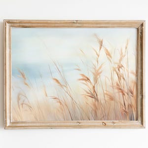 Sea Oats Watercolor Print: Coastal Seascape Wall Art (Digital Download)
