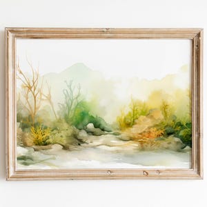 Seaweed Watercolor Print, Vibrant Kelp Garden Artwork, Coastal Decor, Gift For Marine Enthusiasts
