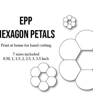 Pétale hexagonale en PPE, 7 tailles différentes, impression et découpe à la maison