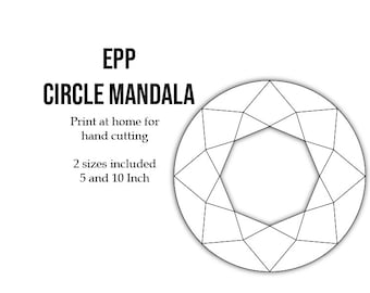 Circle Mandala EPP Templates | Two sizes included