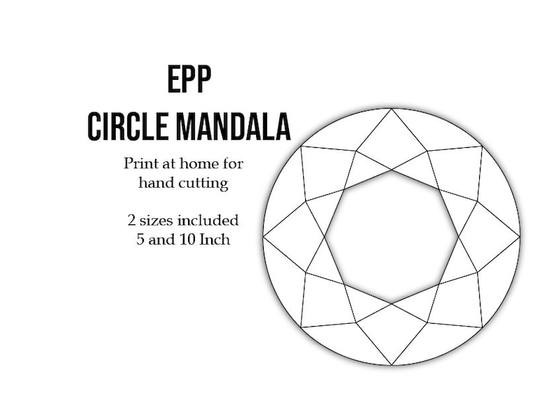 Epp Draw Circle Mandala EPP Templates | Two Sizes Included - Etsy