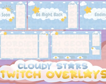 Cloudy Stars Twitch Overlays