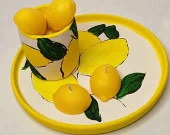 Ceramicplate l Lemonbomb l handmade l aromatherapy l fragrances l decoration l scentedcandle l ceramic l Pottery l handcraft l lemonjuice