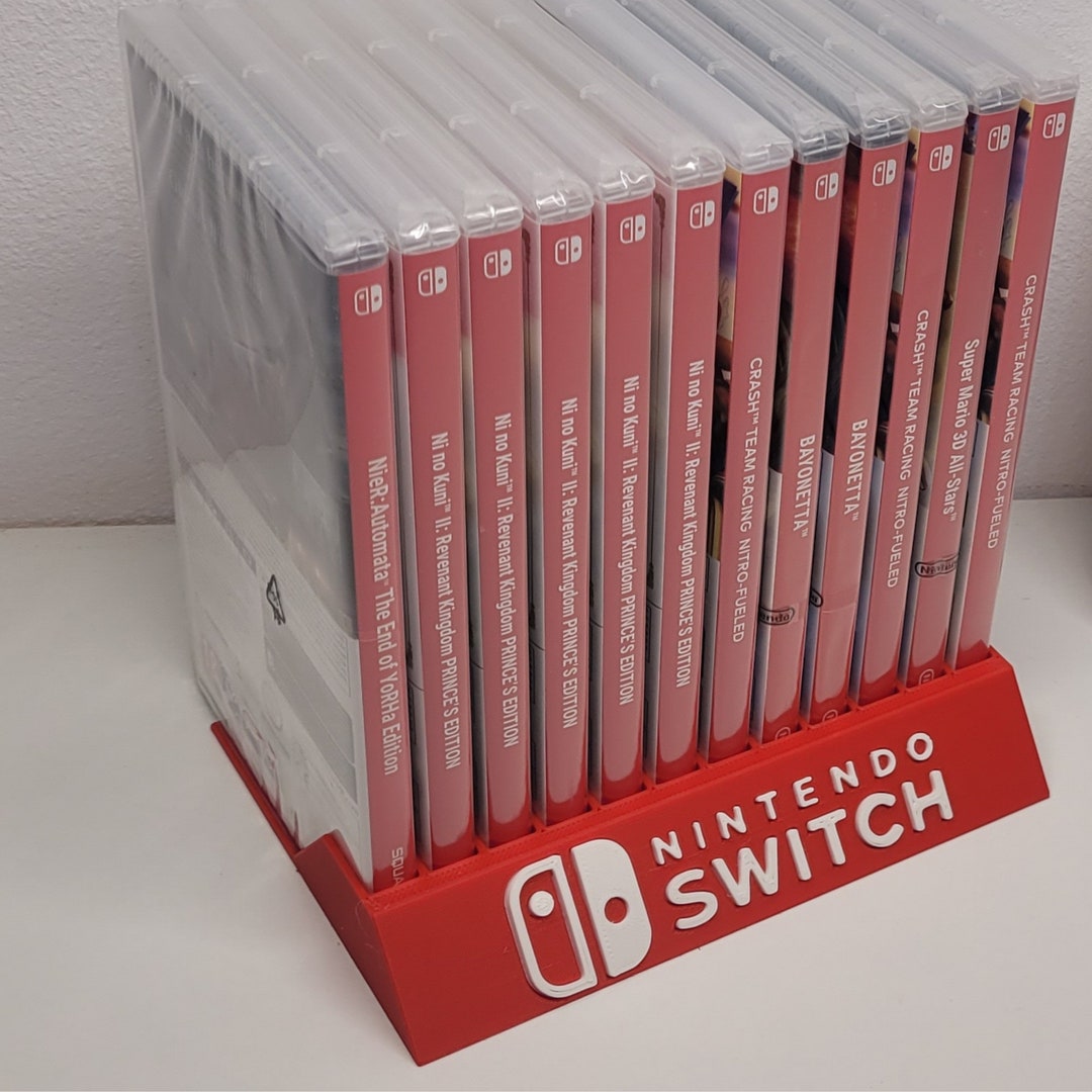 Game Stand, Stand 3D Printing for 10, 12, 15 and 18 Games Nintendo ...
