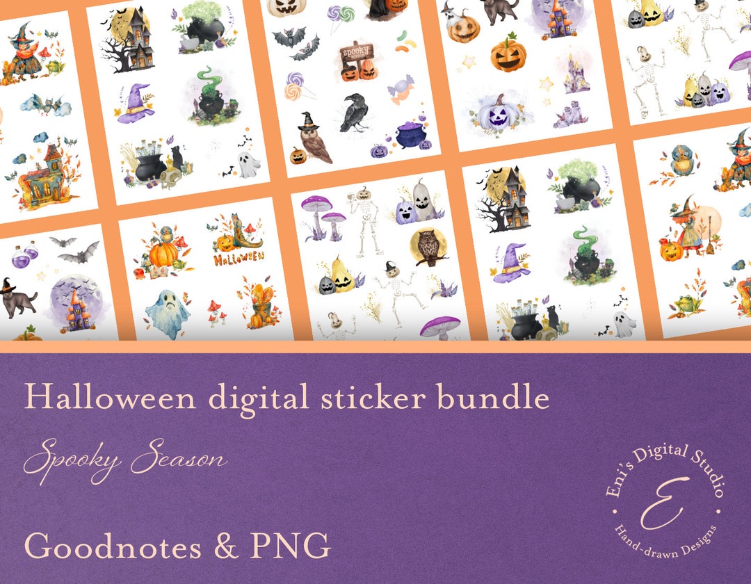 60 Halloween Stickers for Goodnotes PNG Files of Daily Etsy
