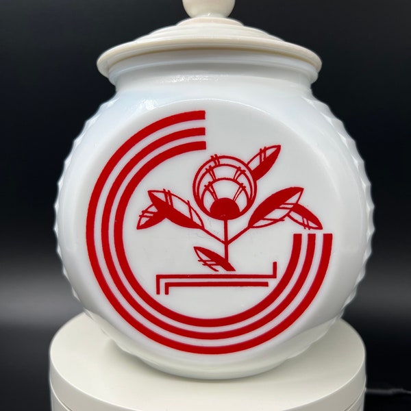 Fire King Vitrock grease jar