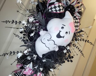 HALLOWEEN BOO WREATH
