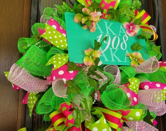AKA Sorority Wreath
