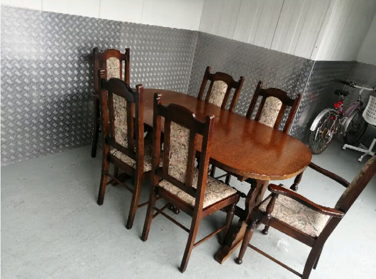 Casa Padrino set di 4 sedie da pranzo Art Deco di lusso rosso / bianco /  nero 49