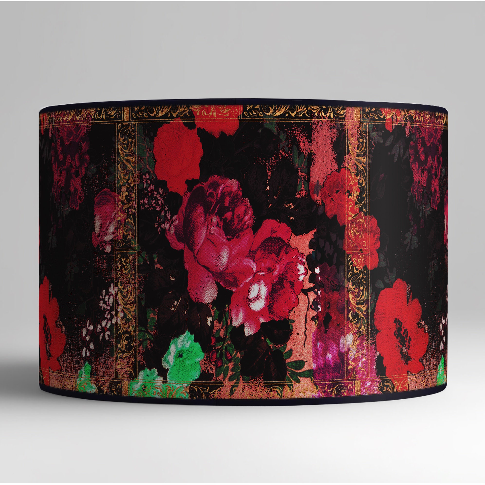 Abat-jour, Abat-jour rétro, Abat-jour vintage, Abat-jour fait main, Lampe de table Abat-jour, Papier Abat-jour, Abat-jour fleurs vintage