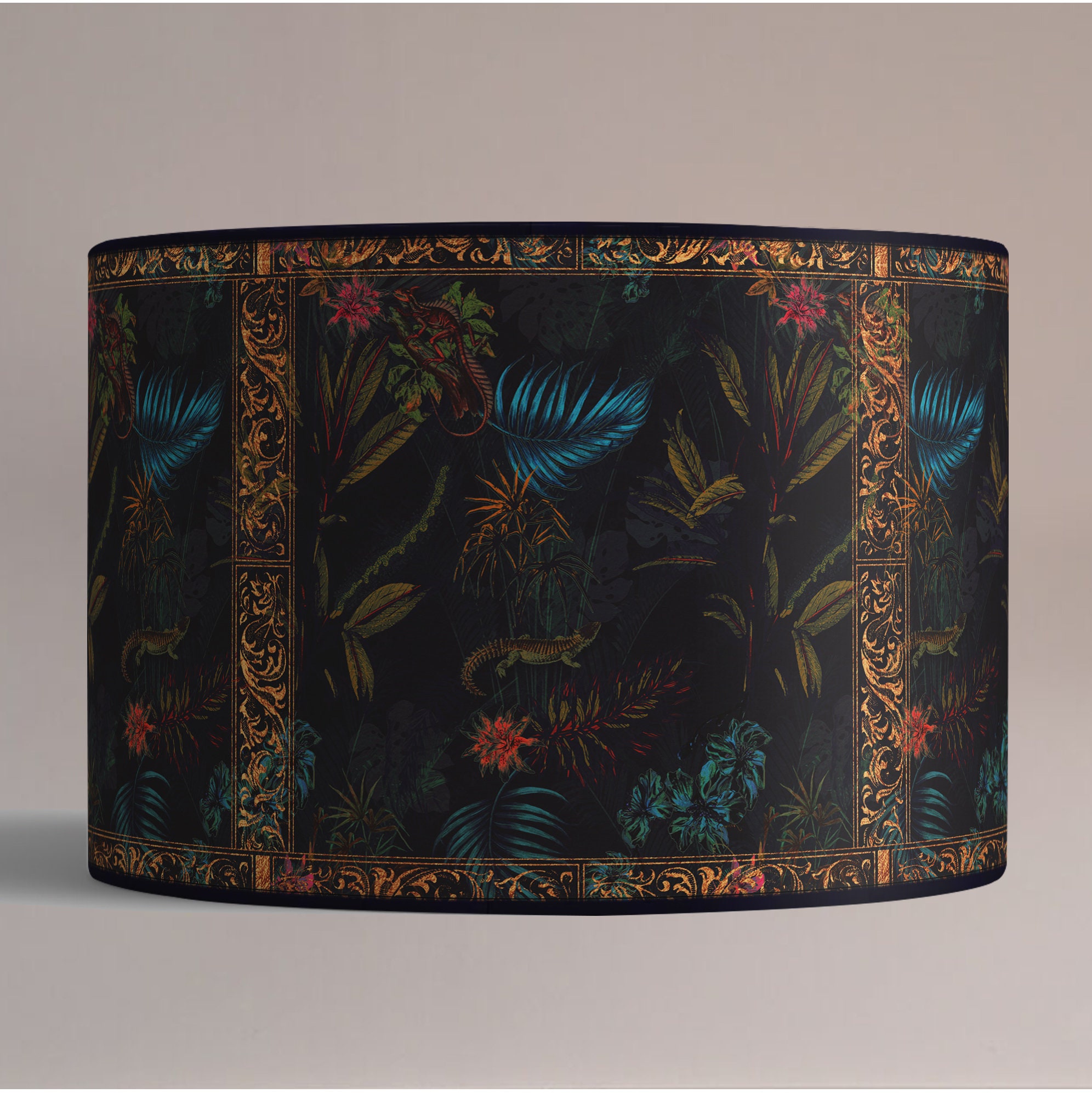 Abat-jour, Abat-jour rétro, Abat-jour vintage, Abat-jour fait main, Abat-jour lampe de table, Abat-jour papier, Abat-jour vintage tropical