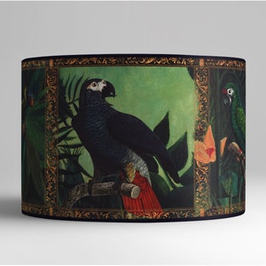 Vintage lampshade - Enhance your interior with our vintage lampshade featuring exotic birds