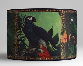 Vintage lampshade - Enhance your interior with our vintage lampshade featuring exotic birds