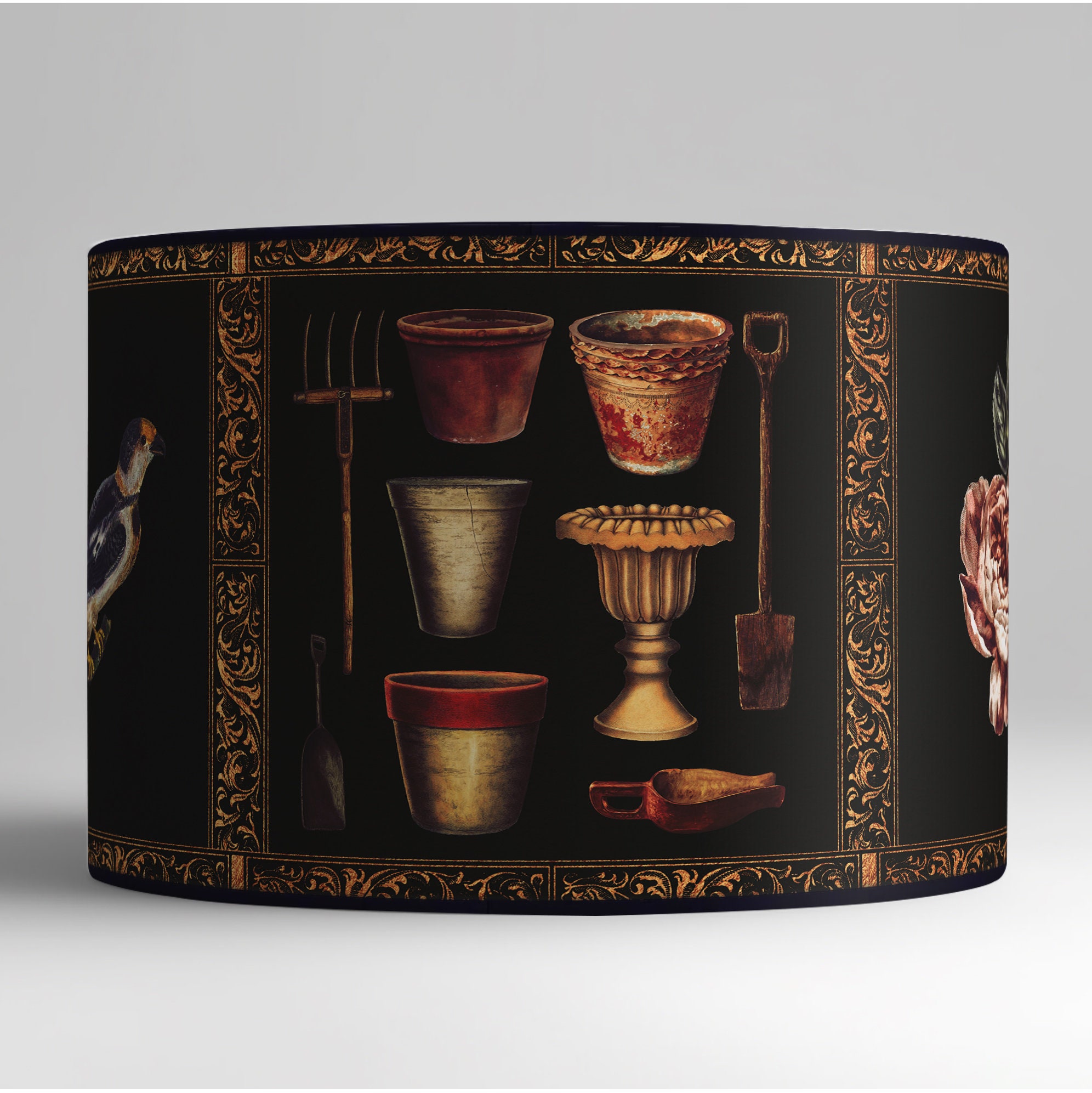 Abat-jour, Abat-jour rétro, Abat-jour vintage, Abat-jour fait main, Lampe de table Abat-jour, Papier Abat-jour, Abat-jour fleurs vintage