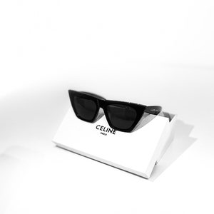 CELINE EDGE CL41468/S 807/IR Black Cat Eye Eyewear Sunglasses
