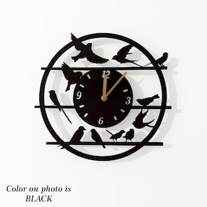 Bird Wood Wall Clock