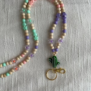 Western Cactus and Flower Lanyard Customizable