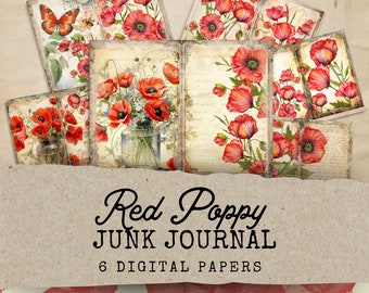 junkjournal【antique Red】 Avid Vintage - Vintage collectibles