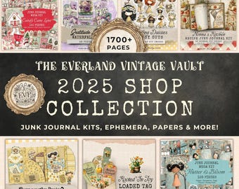 2025 All Access Pass Junk Journal, Junk Journal Digital Whole Store Bundle, Unlimited Lifetime Junk Journal, Scrapbooking Supplies