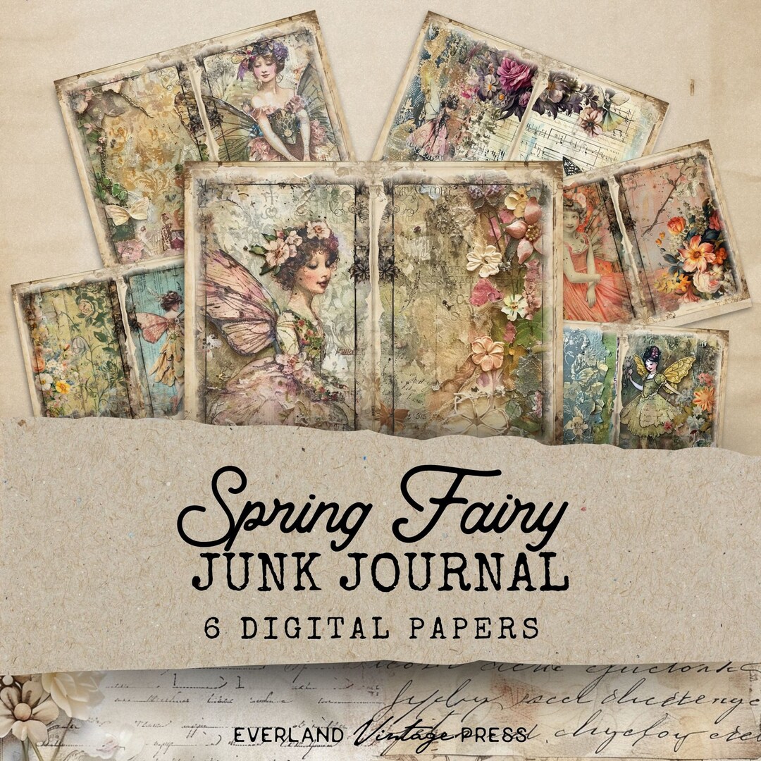 Spring Fairy Junk Journal, Forest Fairy Junk Journal Kits, Vintage Junk ...