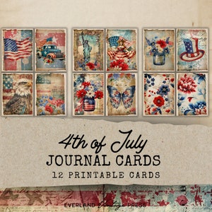 Kit de journaux indésirables 4 juillet, journaux éphémères du 4 juillet, cartes patriotiques éphémères du 4 juillet, lot de journaux indésirables du 4 juillet