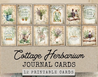 Herbalist Junk Journal Kit Ephemera, Cottage Garden Journal Cards, Junk Journal Kits Herbs, Junk Journal, Herbalist Folio Kit, Herb Ephemera