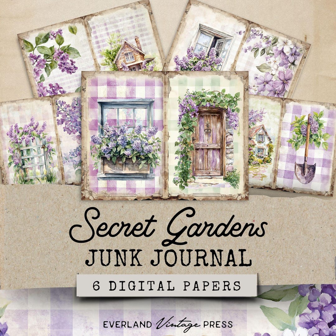Secret Garden Junk Journal Digital, Junk Journal Kit Secret Garden ...