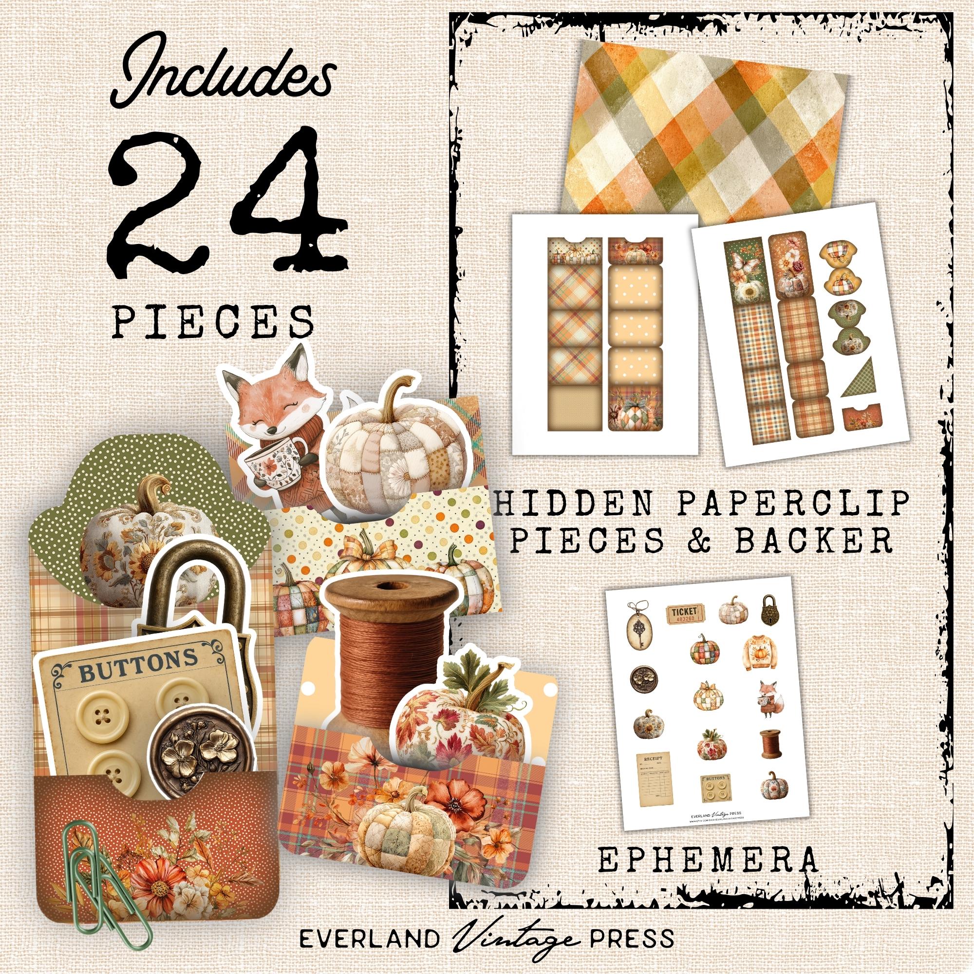 Halloween Hidden Paperclips, Fall Hidden Paperclips Kit, Fall Hidden ...