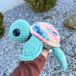Crochet Sea Turtle Plushie | Made to Order | Amigurumi Plush | Stuffed Animal