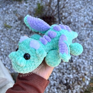 Crochet Dragon Plushie | Made To Order | Stuffed Animal | Handmade Plush image 8