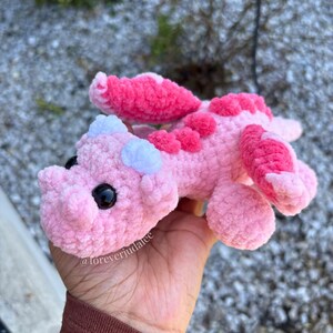 Crochet Dragon Plushie | Made To Order | Stuffed Animal | Handmade Plush image 4