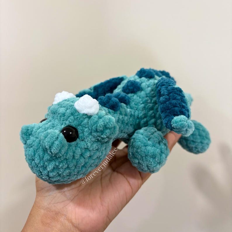 Crochet Dragon Plushie | Made To Order | Stuffed Animal | Handmade Plush image 14