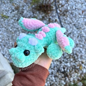 Crochet Dragon Plushie | Made To Order | Stuffed Animal | Handmade Plush image 10