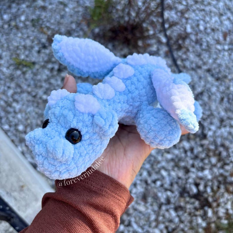 Crochet Dragon Plushie | Made To Order | Stuffed Animal | Handmade Plush image 2