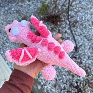 Crochet Dragon Plushie | Made To Order | Stuffed Animal | Handmade Plush Pink