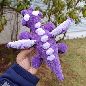 Crochet Dragon Plushie | Made To Order | Stuffed Animal | Handmade Plush Purple