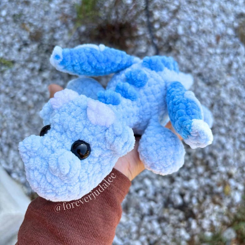 Crochet Dragon Plushie | Made To Order | Stuffed Animal | Handmade Plush image 6