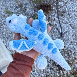Crochet Dragon Plushie | Made To Order | Stuffed Animal | Handmade Plush Blue
