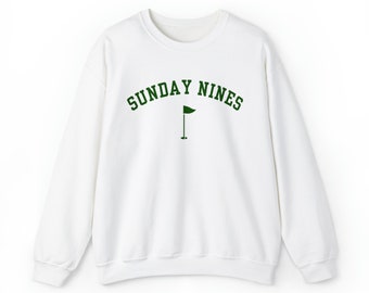 Golf Sweatshirt "Sunday Nines" Trendy Golf Pullover Golf Geschenk - Unisex Heavy Blend ™ Crewneck Sweatshirt