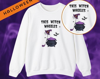 Halloween Golf Sweatshirt Witch Sweater - Unisex Heavy Blend™ Crewneck Sweatshirt